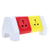 Alardor Colorful ALD - 2W4K - L 180 Degree Rotating Socket Intelligent Patch Panel USB Surge Protection Power Strip
