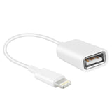 OTG 8 Pin Port to USB Female Adapter Cable for iPad / iPhone
