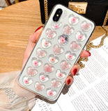 Phone Case For iPhone 6 7 Cute 3D Love Heart Glitter Bling Soft Back Cover For iPhone 6 6S Plus 7 8 X XR Xs Max Cover