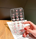 Phone Case For iPhone 6 7 Cute 3D Love Heart Glitter Bling Soft Back Cover For iPhone 6 6S Plus 7 8 X XR Xs Max Cover