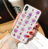 Phone Case For iPhone 6 7 Cute 3D Love Heart Glitter Bling Soft Back Cover For iPhone 6 6S Plus 7 8 X XR Xs Max Cover