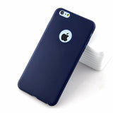 Original Soft Silicone Case for iPhone 6 S 6S 7 8 Plus 5 5S X 10 XR XS Max 6Plus 6SPlus 7Plus Cute Candy Anti-knock rubber Cover