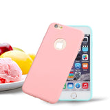 Original Soft Silicone Case for iPhone 6 S 6S 7 8 Plus 5 5S X 10 XR XS Max 6Plus 6SPlus 7Plus Cute Candy Anti-knock rubber Cover