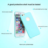 Original Soft Silicone Case for iPhone 6 S 6S 7 8 Plus 5 5S X 10 XR XS Max 6Plus 6SPlus 7Plus Cute Candy Anti-knock rubber Cover
