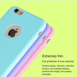 Original Soft Silicone Case for iPhone 6 S 6S 7 8 Plus 5 5S X 10 XR XS Max 6Plus 6SPlus 7Plus Cute Candy Anti-knock rubber Cover